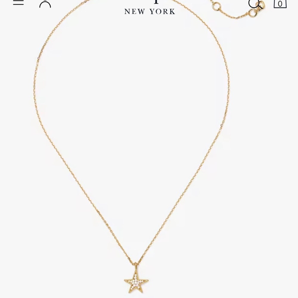 NWT Kade Spade New York Your'e A Star Pendant in Gold
